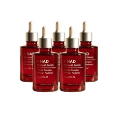 Five bottles of UNDEPLETED + NAD Renewal Serum